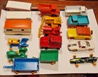 Lot of 16 1960's / 1970's Lesney Matchbox Trucks Tractors Trailers Tires Animals