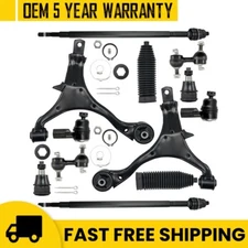 12pc Front Lower Control Arms Sway Bar Tie Rod  for 2002 2003 - 2006 Honda CR-V