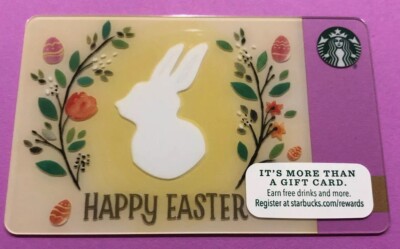 STARBUCKS CARD 2015 ''HAPPY EASTER BUNNY'' SWEET   NO VALUE~BRAND NEW~GREAT PRICE
