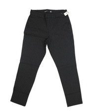 Old Navy High Waisted Never Fade Pixie Skinny Ankle Pants Gray Pinstripe Women 8