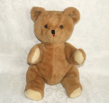 Vtg Eden Brown Teddy Bear Zipper Wind Up Music Plush Stuffed Cream Feet