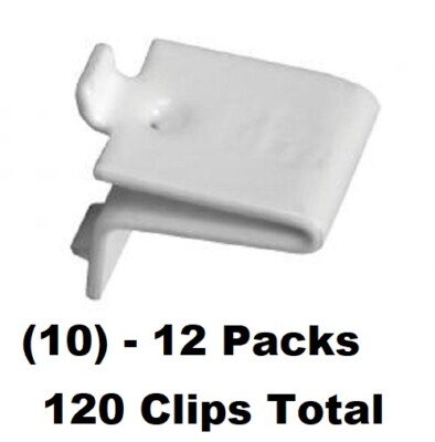 Knape & Vogt 256S WH 12 ct White Shelf Support Clips - 10 Packs
