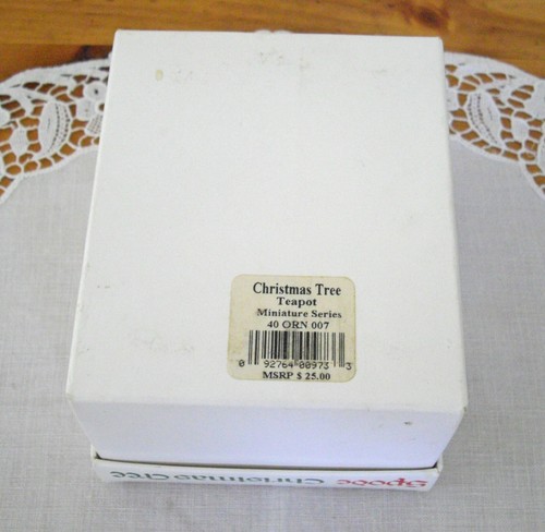 Spode Christmas Tree Ornament TEAPOT w/ Box ~ - Picture 8 of 9