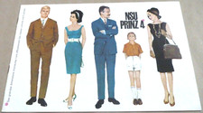 1960's NSU PRINZ 4 PRINZ4 Catalogue Brochure Prospekt Folder Pub Dépliant French