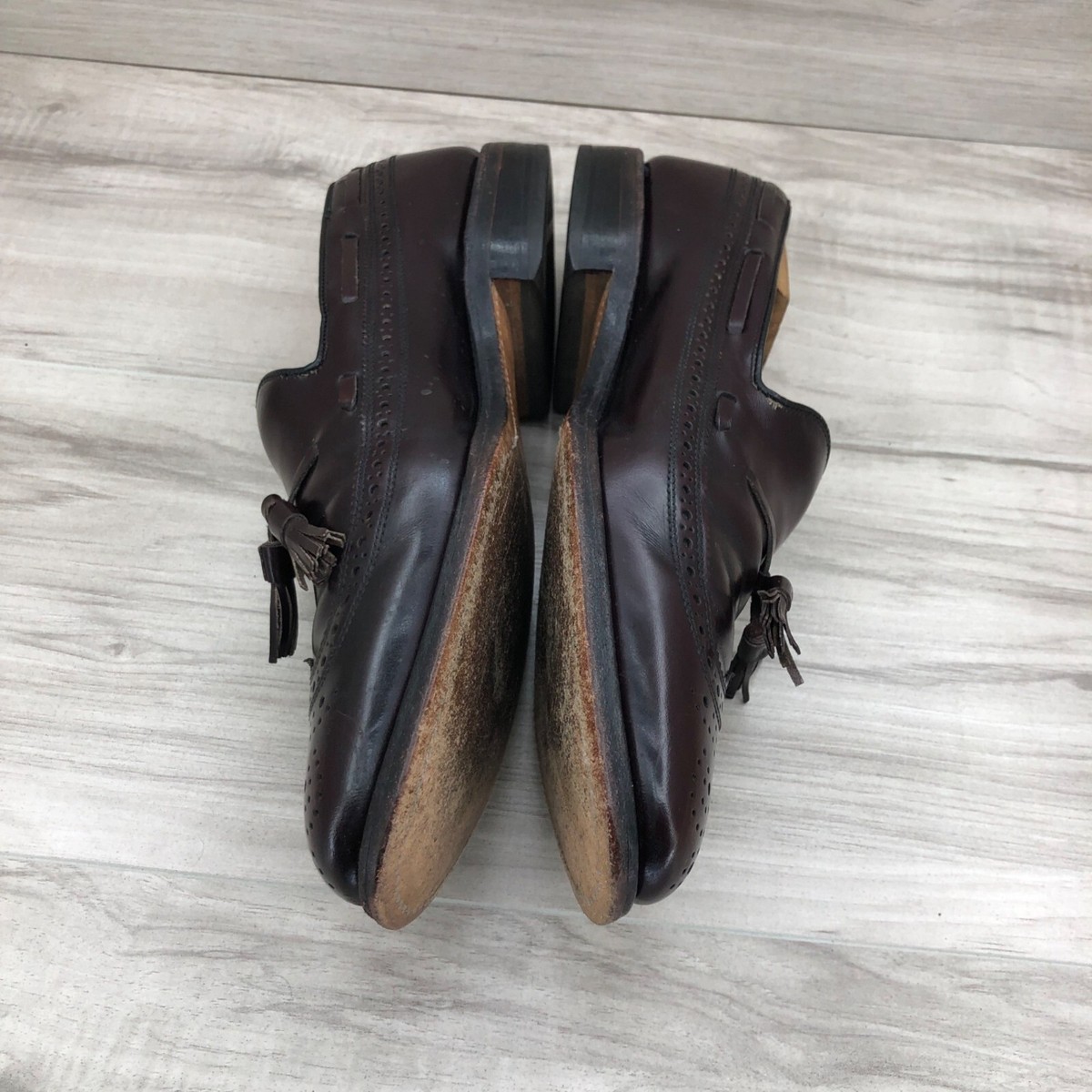 Allen Edmonds Loafers Mens 10D Burgundy Leather Slip On Shoes Allen Edmonds Loafers Mens 10D Burgundy Leather Slip On  main image 3