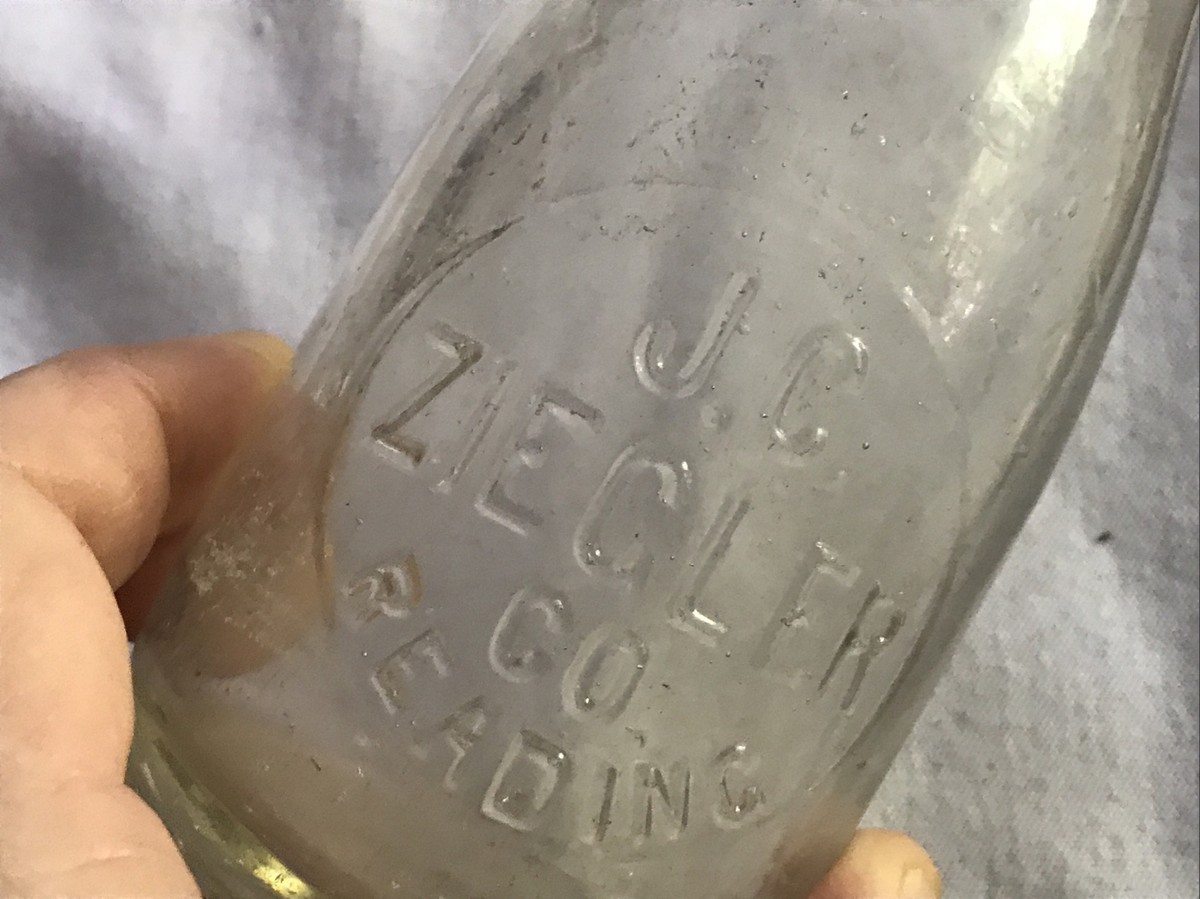 J. C. ZIEGLER DAIRY Vintage half pint milk bottle, Reading, Pa. | eBay