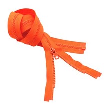 ZipperStop YKK  5 Molded Plastic Separating  Orange 523  Jacket Zipper