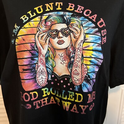 Blunt  Trippy Vibes Psychedelic T-Shirt April 20th Party Shirt 420 Bust 23 
