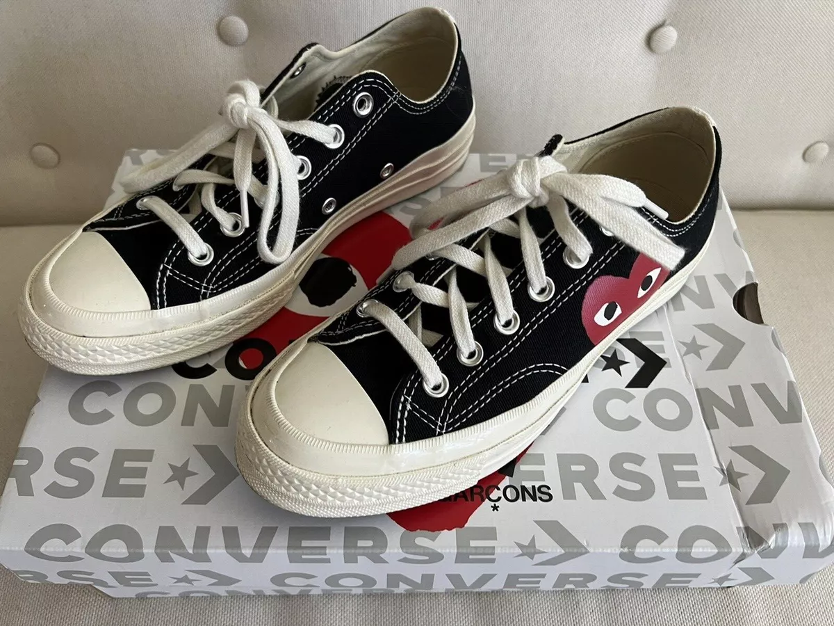 Converse CDG Chuck 70 Low x Comme des Garcons Black White Sz 7M/ 9W | eBay