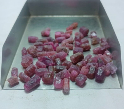 10 Pcs Ruby Rough Sticks Lot, Natural Ruby Rough Sticks, Size 6to12mm.