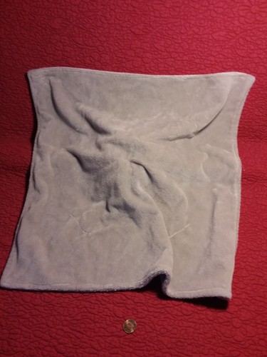 18" GRAY FOX HUSKY? SECURITY BLANKET GREEN BOW plush stuffed - Picture 2 of 3