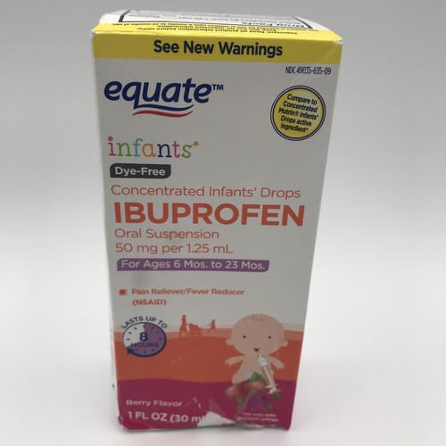 Equate Concentrated Infants Drops Ibuprofen Oral Suspension 30ml Exp 12