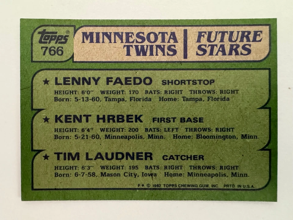 Minnesota Twins 1982-85 Topps базовые командные наборы (лот из 4 наборов с хорошим Puckett RC) - Изображение 3 из 4