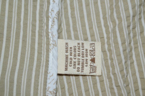 Pusser's Shorts Mens 38 Khaki Island Style Chino seersucker Stripe - Picture 4 of 7