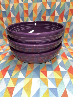 NEW FIESTA MULBERRY PURPLE set BISTRO BOWLS medium 38 oz FIESTAWARE FREE  SHIP