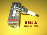 6 Ngk ZüNdkerzen PFR6X-11 5757 FüR Audi A4 B8 A5 8T 8F A6 4F A8 4E Q5 2,8 3,2FSI