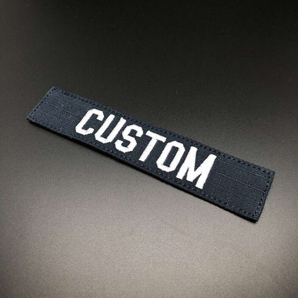 Custom Name Tape Embroidery Patch Brand Fold Tactics Military Hook and ...