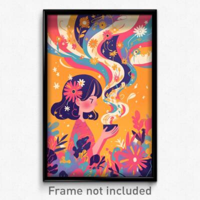 Icelandic Movie Poster - Swirly Dais (Iceland Psychedelic Art Retro Film Print)
