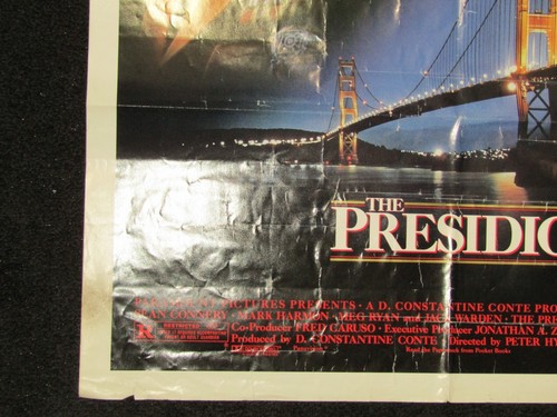 Póster de película vintage 1988 The Presidio original 40"" X 27"" de Sean Connery - Imagen 10 de 13