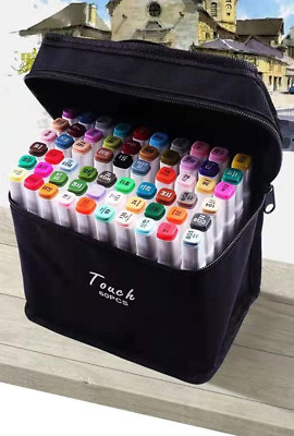 Touch Marker Set - 60PCS Dual Tip Alkohol Marker & Skizzenbuch-Kunst Zubehör Kit