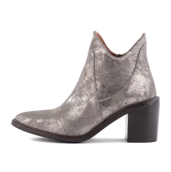 Pewter metallic booties hot sale