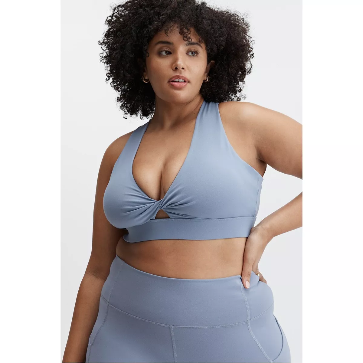 Dynamic Denim Soft Cup Crop Top Sports Bra from Freya