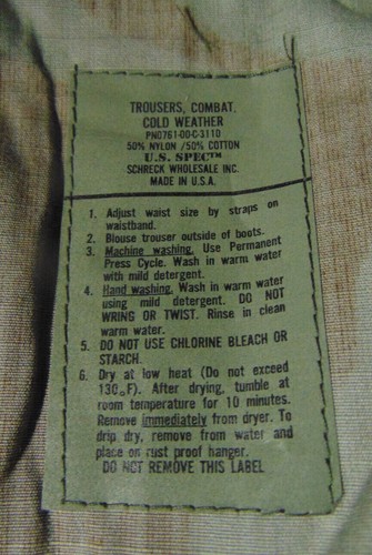 U.S. Military Woodland Camo Rip-Stop Cold Weather Pants, XL, NOS, free shipping - Picture 4 of 5