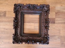 8x10 Vintage Picture Frame, Baroque Ornate Mahogany Frame, Classic Fancy Frame