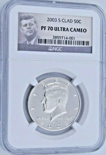 2003 S Clad Proof Kennedy Half Dollar - NGC PF 70 Ultra Cameo - Guide $65