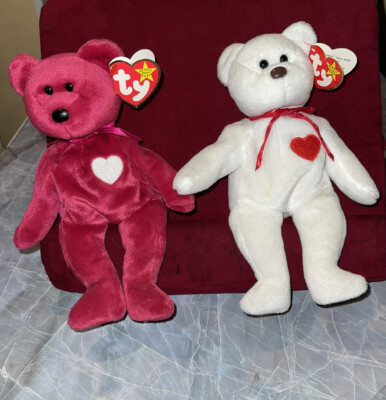 ty beanie babies valentino and valentina with RARE tag
