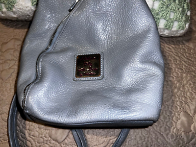Valentina Blue Pebbled Leather Sling Backpack Valentina Backpacks for Women for sale | eBay main image 2