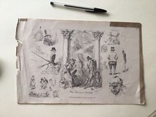 George Cruikshank britischer Illustrator 1833 Skizzenbuch Seite Ref 51399