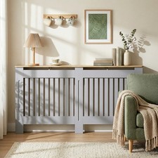 Modern Vertical Style Slatted Radiator Cover Painted MDF Home Use Refurbished
