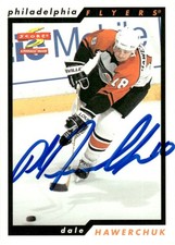 1996-97 Autographed Score Pinnacle Signed HOF Dale Hawerchuk Philadelphia Flyers