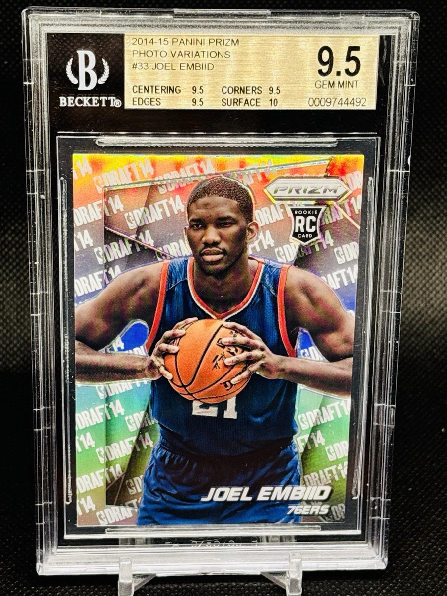 Panini NBA Prizm ジョエル エンビード RC 74/249シリ Joel Embiid Grade 9.5 Basketball Sports Trading Cards