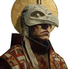 Yupik Dancer Portrait 5.75" Vinyl Car Decal – Weatherproof