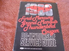 Shop Manual DIY 1986 Ford Thunderbird Turbo Coupe Mercury Cougar Grand Marquis