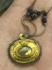 Beautiful Old Antique Gilt Religious Relic Reliquary Latin Jesus Holy Sepulchre