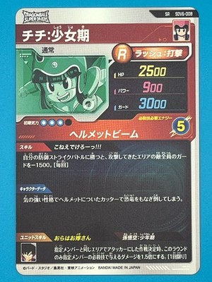Dragon Ball Super Divers SR Card SDV6-008 Chichi : Girlhood BANDAI