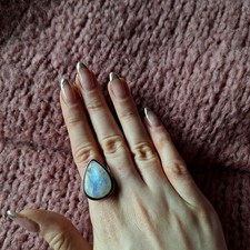 925er SILBERRING MONDSTEIN GR. 20