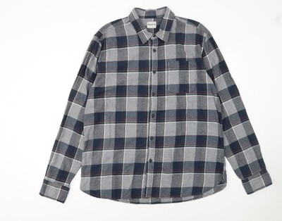 Flanellhemd Herren Jack & Jones UK Größe XXL blau kariert