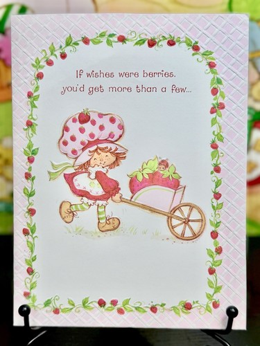 Rare Vintage Strawberry Shortcake Pop Up Card 1980s Carlton CANADA - Picture 5 of 16