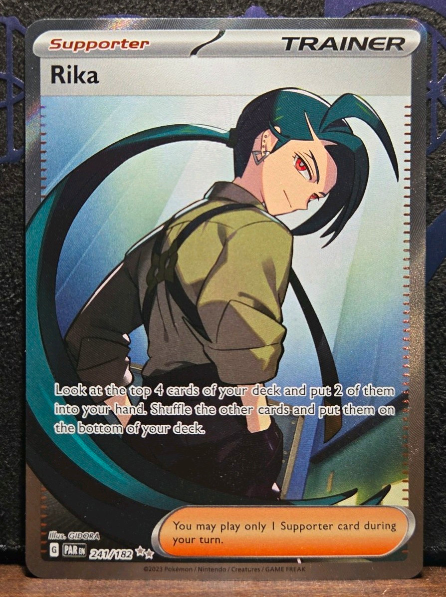 Rika Full Art Holo Ultra Rare Trainer 241/182 Paradox Rift English 2023