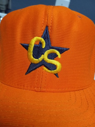 Vintage 80er - Orange - CS Logo W Star - Baseball Mütze 🧢 New Era Etikett - Bild 4 von 12