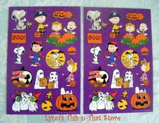 Halloween Peanuts Snoopy Scrapbooking Craft Stickers 2 Sheets American Greetings