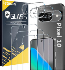 letosan 3 Pack for Google Pixel 10 Screen Protector Tempered Glass 3 Pack Came