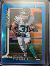2025 Topps Chrome Khalil Herbert #131 Blue Refractor /150 Jets