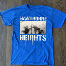 Hawthorne Heights Blue Cotton Made In USA T Shirt Size S-5XL
