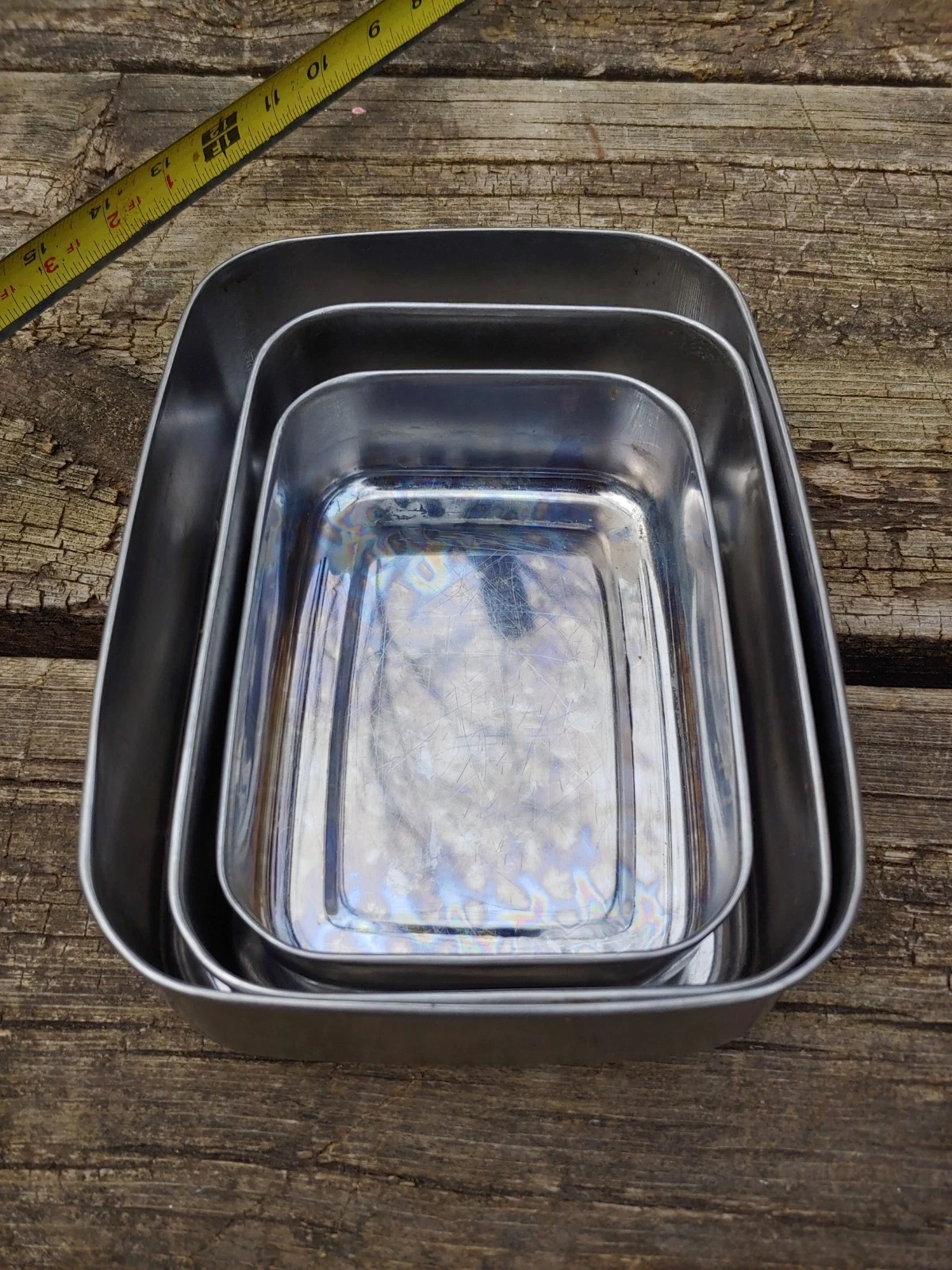 Vintage Interpur Stainless Steel Roasting Pan Set Japan 3 Nesting Baking Pans
Opens in a new window 