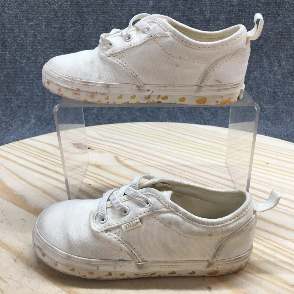 Vans Zapatos Niño Pequeño 10 Atwood Tenis Blanco Lona Con Cordones Parte Superior Baja Informal 721356 Foto 3 de 4